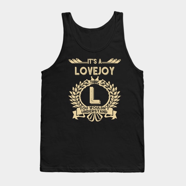 Lovejoy Tank Top by Guitar Hero-Typography 